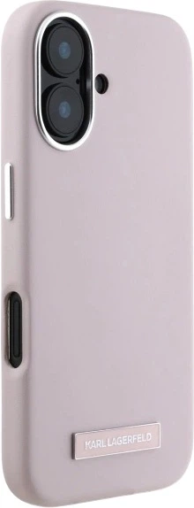 Панель Karl Lagerfeld FW Metal Plate MagSafe для iPhone 16 Pink (3666339319007) - зображення 2