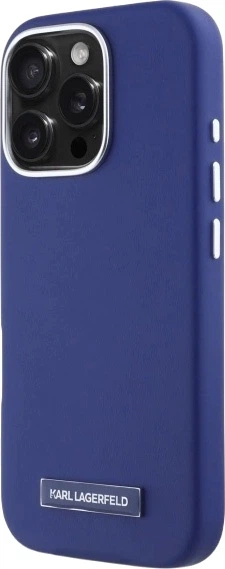 Панель Karl Lagerfeld FW Metal Plate MagSafe для iPhone 16 Pro Blue (3666339318987) - зображення 2