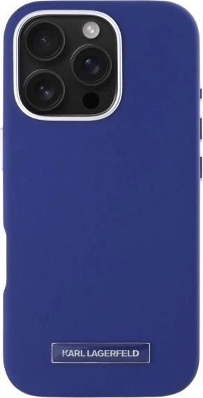 Панель Karl Lagerfeld FW Metal Plate MagSafe для iPhone 16 Pro Blue (3666339318987) - зображення 3