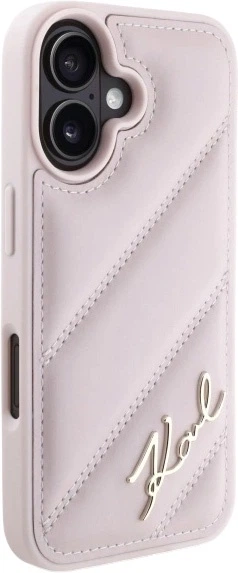 Панель Karl Lagerfeld Quilted Signature для iPhone 16 Pink (3666339317805) - зображення 4