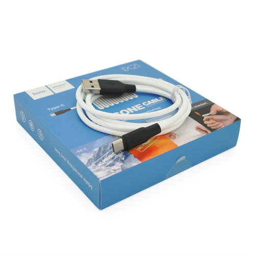 Кабель Hoco X21 USB Type-A to USB Type-C 2.4A довжина 1м White BOX - Фото 1 Кабель Hoco X21 USB Type-A to USB Type-C 2.4A довжина 1м White BOX - зображення 1