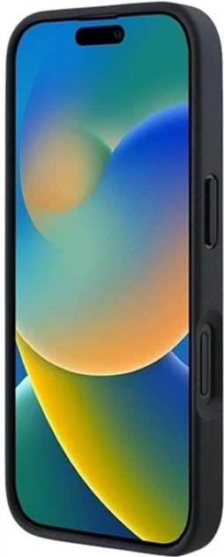 Панель AMG Leather Debossed Lines Black Logo для Apple iPhone 16 Black (AMHCP16SGSEBK) - зображення 5