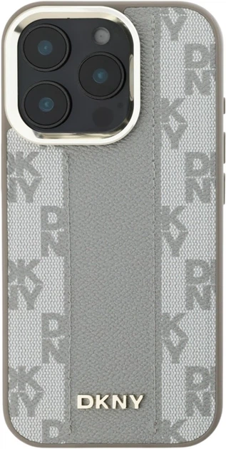 Etui DKNY Checkered Pattern Magsafe do Apple iPhone 16 Pro Max Beige (DKHMP16XPCPVSLE) - obraz 3