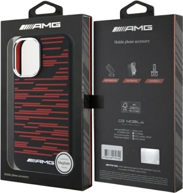 Панель AMG Silicone Graphics MagSafe для Apple iPhone 16 Black (AMHMP16S24SSRRK) - зображення 8