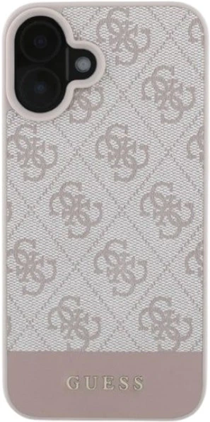 Панель Guess 4G Bottom Stripe для Apple iPhone 16 Pink (GUHCP16SG4GLPI) - зображення 3