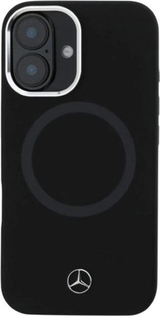 Etui Mercedes-Benz Silicone Tonal Logo MagSafe do Apple iPhone 16 Black (MEHMP16S23SUTTK) - obraz 3