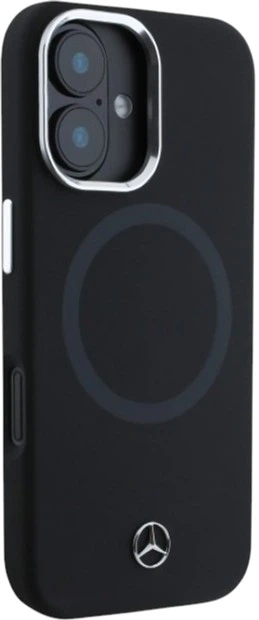 Etui Mercedes-Benz Silicone Tonal Logo MagSafe do Apple iPhone 16 Black (MEHMP16S23SUTTK) - obraz 4