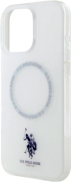 Etui U.S. Polo Assn IML Ring MagSafe do Apple iPhone 16 Pro White (USHMP16LHOCLDPW) - obraz 6