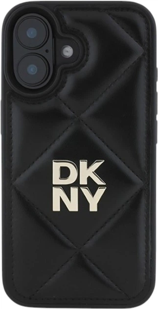 Панель DKNY Quilted Stack Logo для Apple iPhone 16 Black (DKHCP16SPQDSLK) - зображення 3