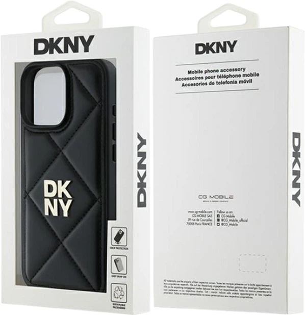 Панель DKNY Quilted Stack Logo для Apple iPhone 16 Pro Black (DKHCP16LPQDSLK) - зображення 8