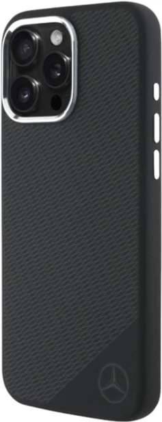 Etui Mercedes-Benz Silicone Tonal Logo Wood Pattern MagSafe do Apple iPhone 16 Pro Black (MEHMP16L23SUGDK) - obraz 2