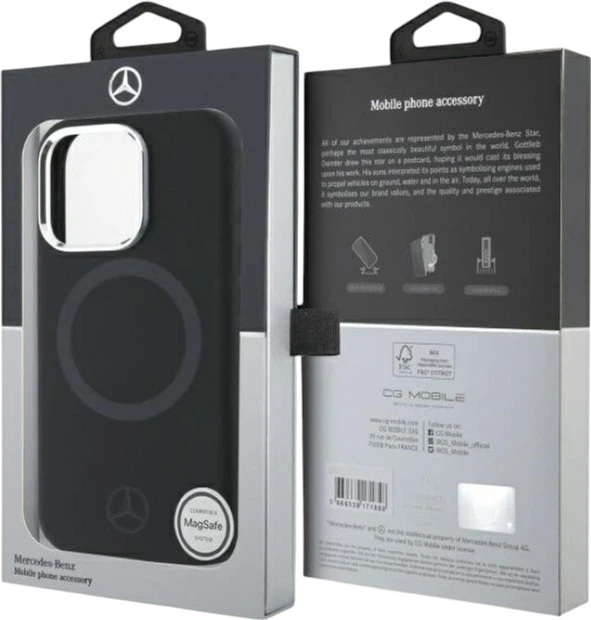 Etui Mercedes-Benz Silicone Tonal Logo MagSafe do Apple iPhone 16 Pro Black (MEHMP16L23SUTTK) - obraz 8