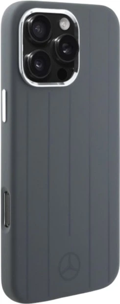 Etui Mercedes-Benz Silicone Vertical Tonal Stripes MagSafe do Apple iPhone 16 Pro Max Grey (MEHMP16X23SUVSA) - obraz 4