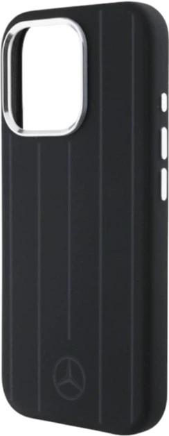 Etui Mercedes-Benz Silicone Vertical Tonal Stripes MagSafe do Apple iPhone 16 Pro Black (MEHMP16L23SUVSK) - obraz 6