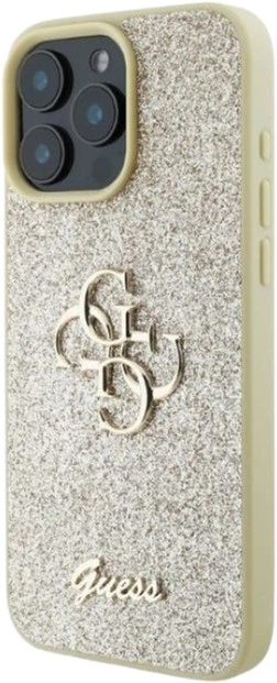 Панель Guess Fixed Glitter Big 4G для Apple iPhone 16 Pro Max Gold (GUHCP16XHG4SGD) - зображення 3