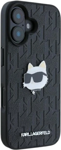 Панель Karl Lagerfeld Monogram Choupette Head Pin для Apple iPhone 16 Black (KLHCP16SPGKLCHPK) - зображення 4