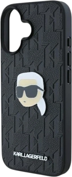 Панель Karl Lagerfeld Monogram Karl Head Pin для Apple iPhone 16 Black (KLHCP16SPGKLKIPK) - зображення 6