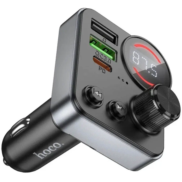 FM-модулятор Hoco E86, PD30W, QC3.0, BT5.4 - изображение 7