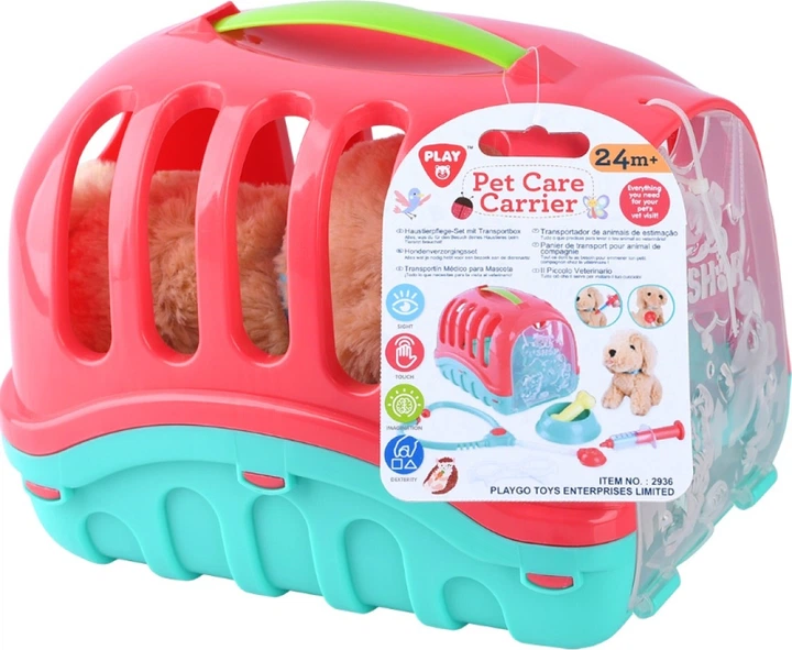 Ігровий набір PlayGo Переноска для домашніх тварин з плюшевим цуценям 7 елементів (2936) - зображення 1