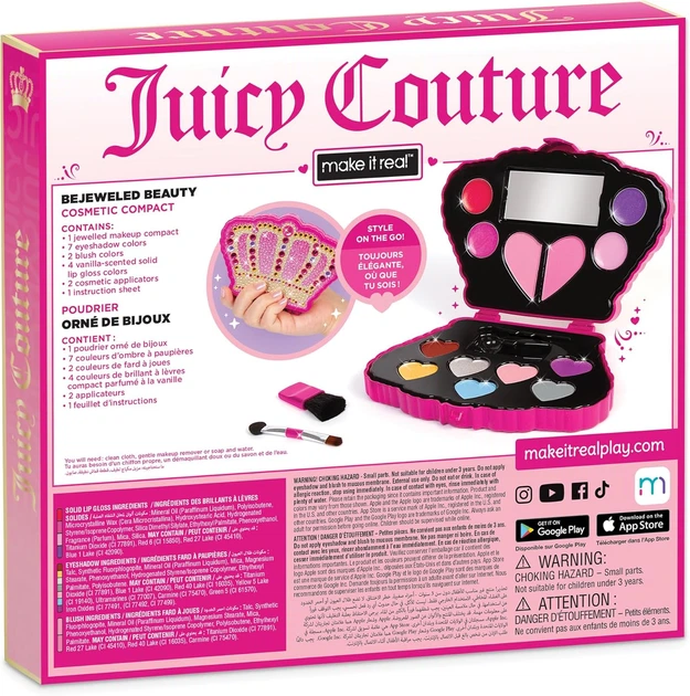 Набір косметики Make It Real Juicy Couture Bejeweled Beauty Cosmetic Compact (695929044756) - зображення 4