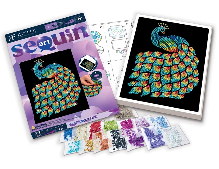 Набір для творчості Kitfix Sequin Art Peacock (5905935810272) - зображення 3