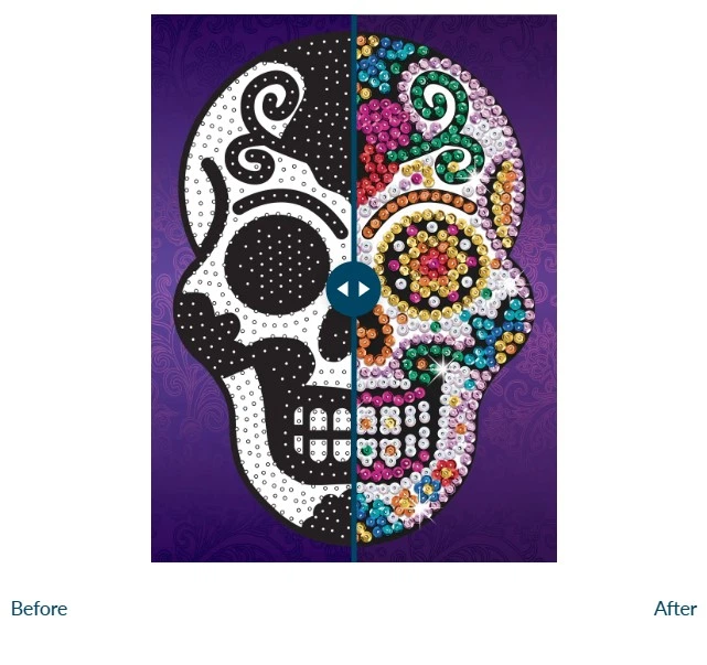 Набір для творчості Kitfix Sequin Art Kitfix Craft Teen Sugar Skull (5905935812405) - зображення 4