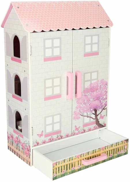 Будиночок для ляльок Lulilo Papilio дерев’яний 80 см Рожевий (5903039754782) - зображення 4