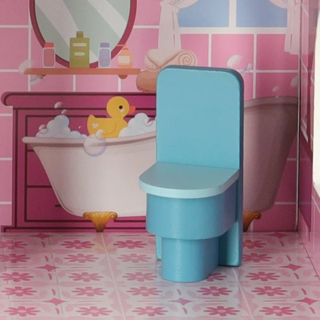 Будиночок для ляльок Lulilo Papilio дерев’яний 80 см Рожевий (5903039754782) - зображення 5