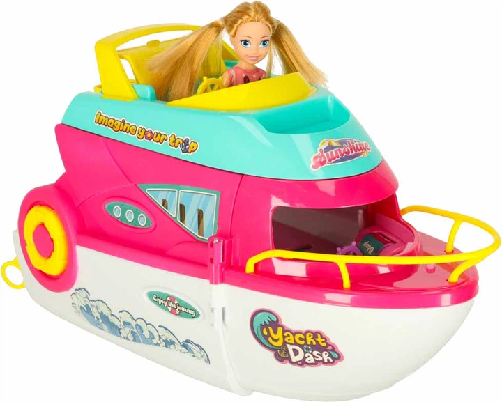 Składana jacht dla lalek Pin Ming Toys z motorówką i deską do surfingu (5903039767737) - obraz 2