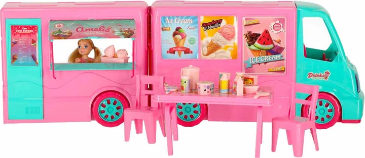 Zestaw do gry Pin Ming Toys 2 w 1: Camper i food truck dla lalek 21 el. (5903039755383) - obraz 3