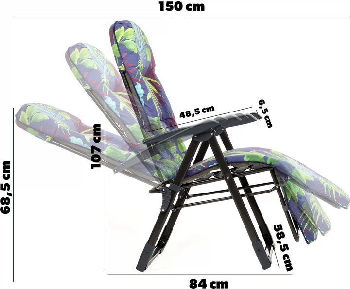 Садовий шезлонг Kadax Soller Plus "Granat" 150 x 68 см (K4093) - зображення 2