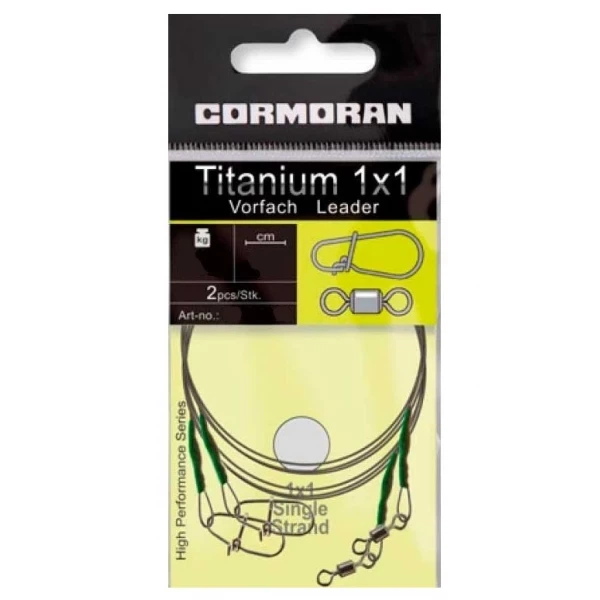 Поводок Cormoran титановый Titanium Leader 30 cm 8 kg 2 pcs (1102-75-84408) - изображение 2