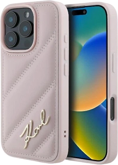 Панель Karl Lagerfeld Quilted Signature для iPhone 16 Pro Max Pink (3666339317836) - зображення 1