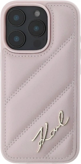Панель Karl Lagerfeld Quilted Signature для iPhone 16 Pro Max Pink (3666339317836) - зображення 3