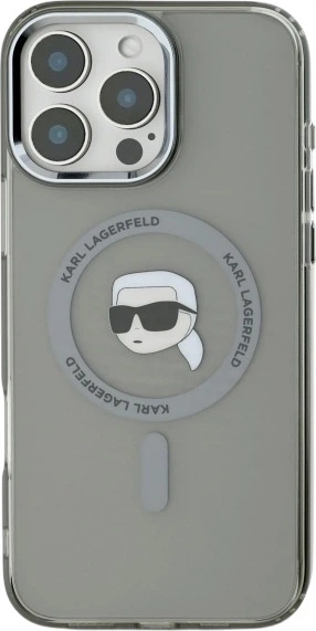 Панель Karl Lagerfeld IML Metal Karl Head MagSafe для iPhone 16 Pro Black (3666339318185) - зображення 3