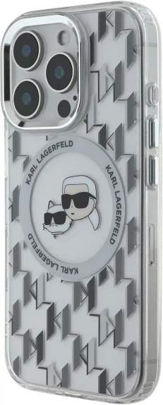 Панель Karl Lagerfeld IML Monogram Karl&Choupette Head MagSafe для iPhone 16 Pro Transparent (3666339318505) - зображення 2