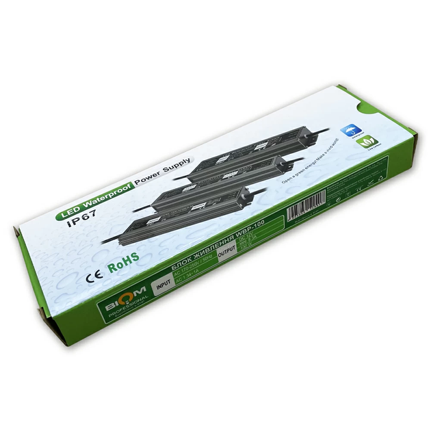 Блок питания герметичный 100W 12V 8,3A IP67 Biom Professional WBP-100 - изображение 4
