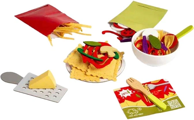 Zestaw do zabawy Bigjigs Toys do robienia past dla dwóch 64 elementy 3000050 (0691621850626) - obraz 1