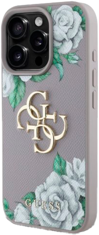 Панель Guess Grained Roses Big 4G для Apple iPhone 16 Pro Max Purple (3666339427252) - зображення 2