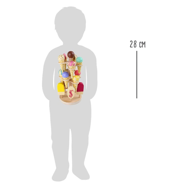 Zestaw do zabawy Small Foot lody na ruchomym stojaku 16 elementów 5410765 (4020972012487) - obraz 4