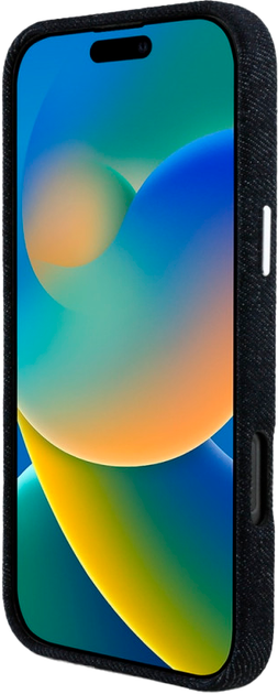 Панель Guess Denim Triangle Logo MagSafe для Apple iPhone 16 Pro Max Black (3666339428150) - зображення 5