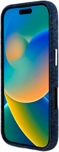 Панель Guess Denim Triangle Logo MagSafe для Apple iPhone 16 Blue (3666339428273) - зображення 5