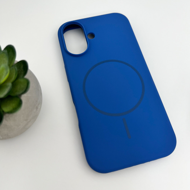 Защитный чехол-накладка Cosmic Silicone Case Magnetic для Apple iPhone 17 Porcelain Blue (SilMag17-74) - изображение 3
