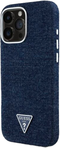 Панель Guess Denim Triangle Logo MagSafe для Apple iPhone 16 Pro Blue (3666339428297) - зображення 2