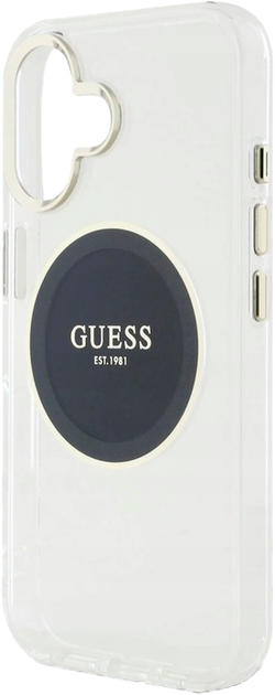 Панель Guess IML Metal Colored Circle Classic Logo MagSafe для Apple iPhone 16 Transparent/Black (3666339428426) - зображення 6