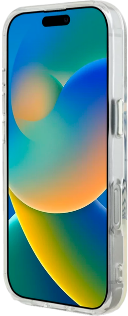 Etui Guess IML Metal Colored Circle Classic Logo MagSafe do Apple iPhone 16 Pro Transparent/Black (3666339428440) - obraz 5