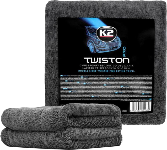 Dwustronny ręcznik K2 Twiston Pro do osuszania lakieru ze skręconym włosiem 60 x 90 cm (5906534021632) - obraz 1