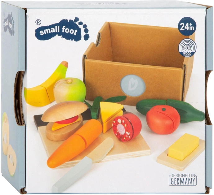Zestaw do zabawy Small Foot obiadowy do cięcia 24 elementy 5410752 (4020972123312) - obraz 1