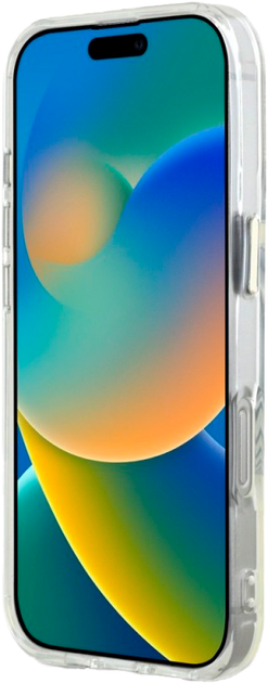 Панель Guess IML Metal Colored Circle Classic Logo MagSafe для Apple iPhone 16 Pro Transparent/White (3666339428891) - зображення 6