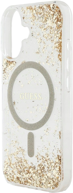 Панель Guess HC Resin Bottom Glitter MagSafe для Apple iPhone 16 Gold (3666339429485) - зображення 6